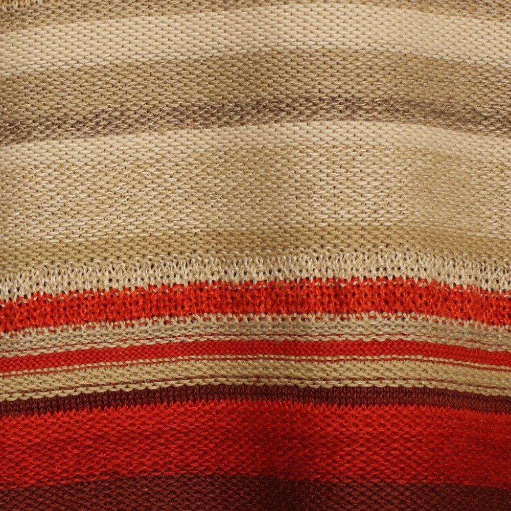 Striped Linen Cotton Sleeveless Tunic Sweater 2X - Picture 4 of 5